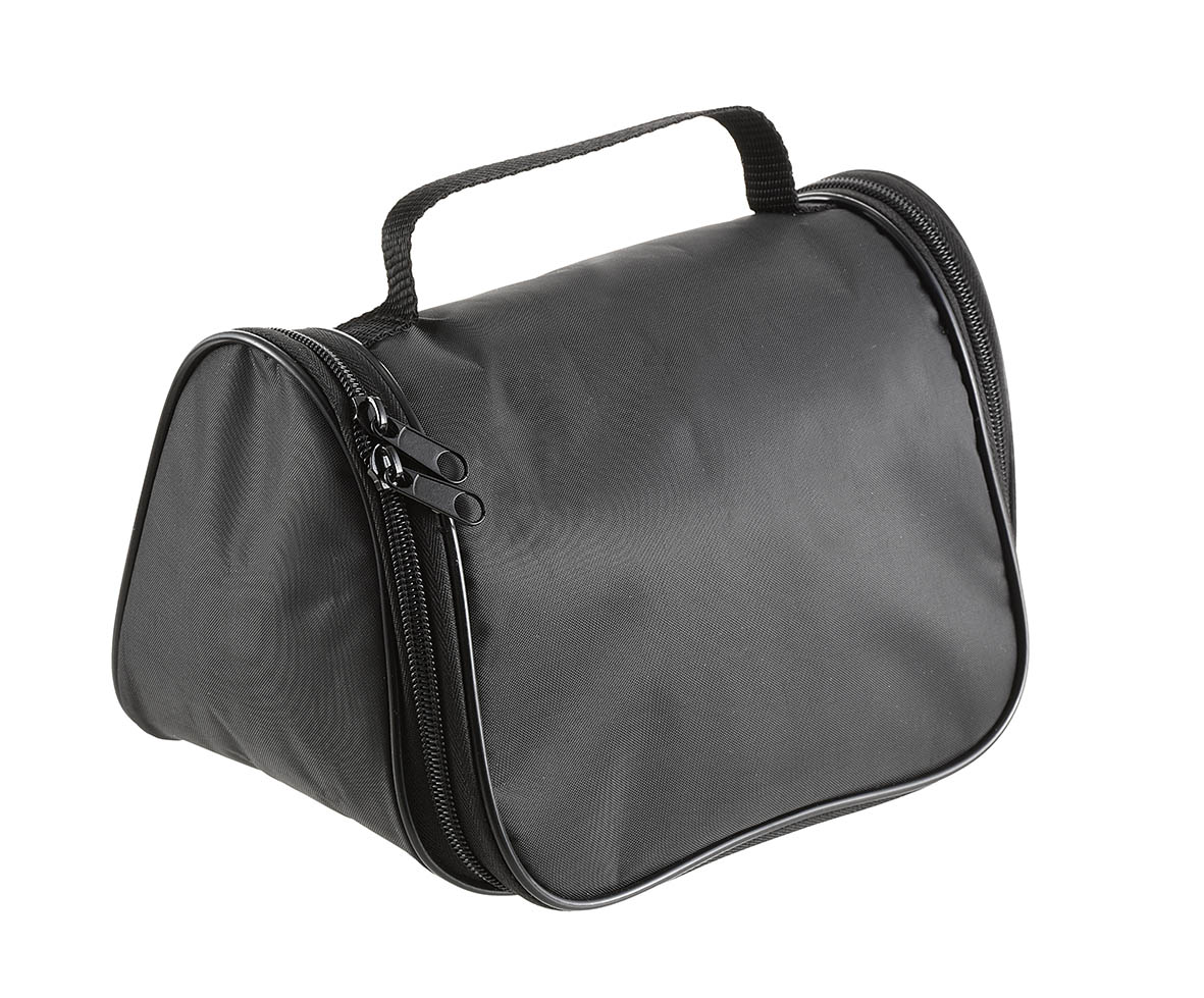 KULTURTASCHE EASY TRAVEL - in schwarzem Polyester mit Haken zum Aufhängen