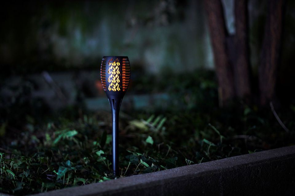 LED SOLAR FACKEL TANZENDE FLAMME -