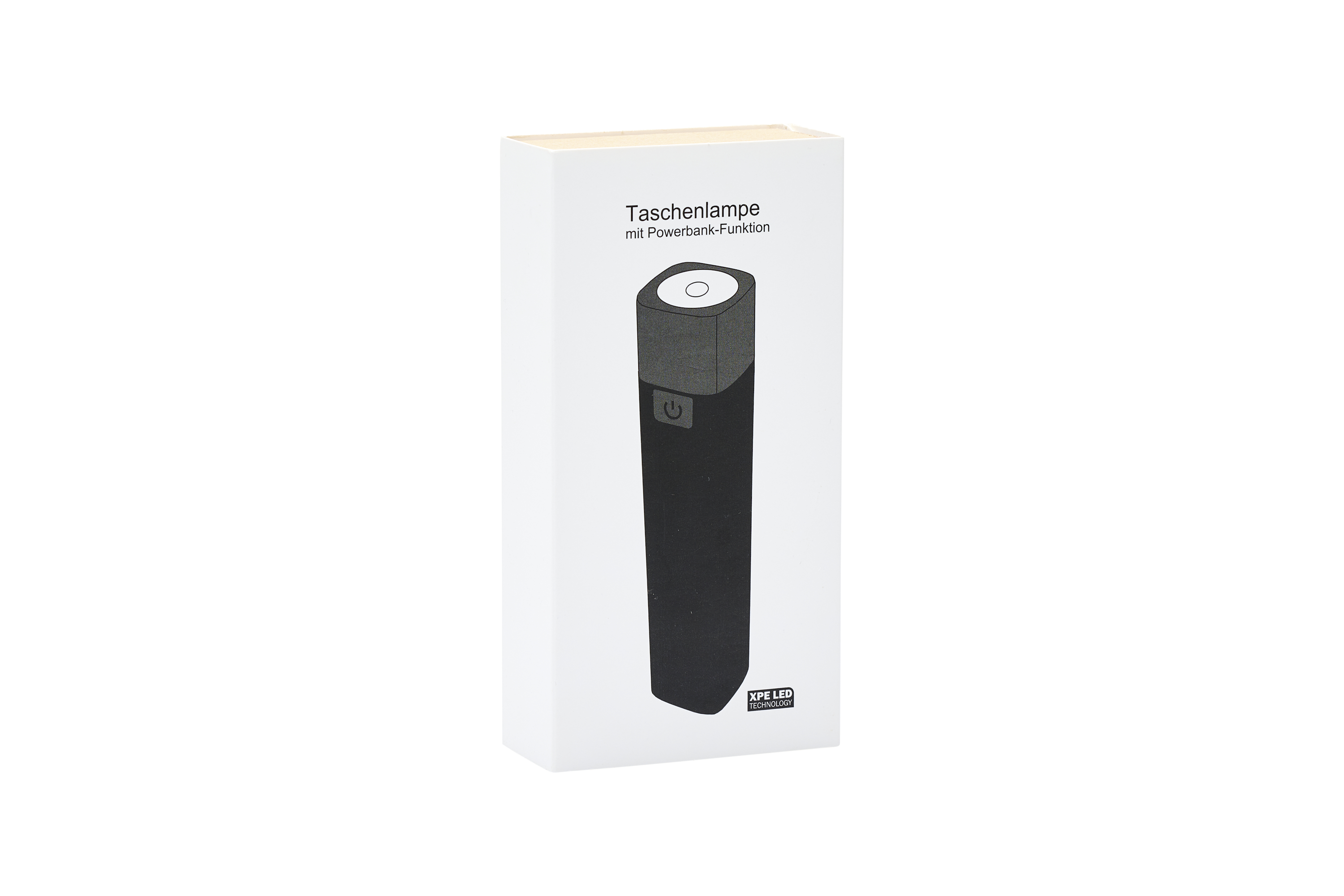 TASCHENLAMPE MIT POWERBANK -