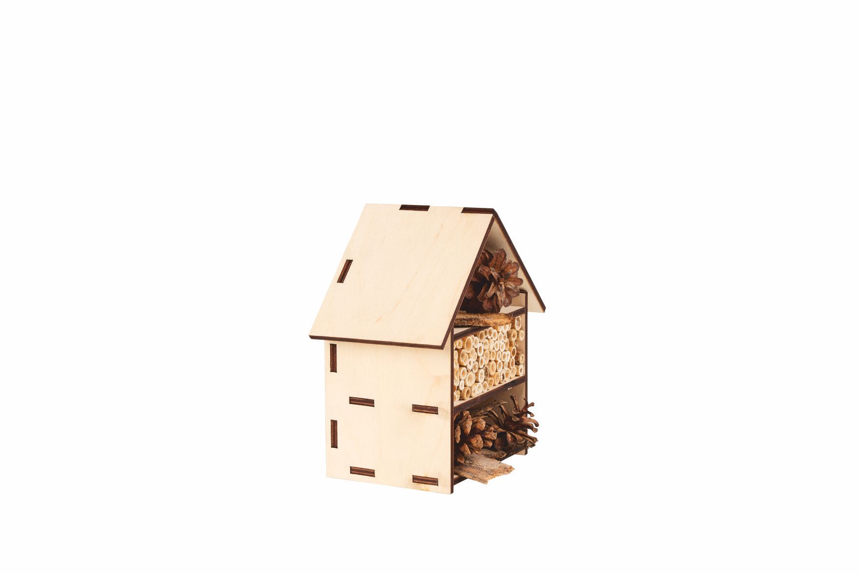 INSEKTENHOTEL BELLA - als Bausatz aus 4 mm Birkensperrholz. Ohne Inhalt.