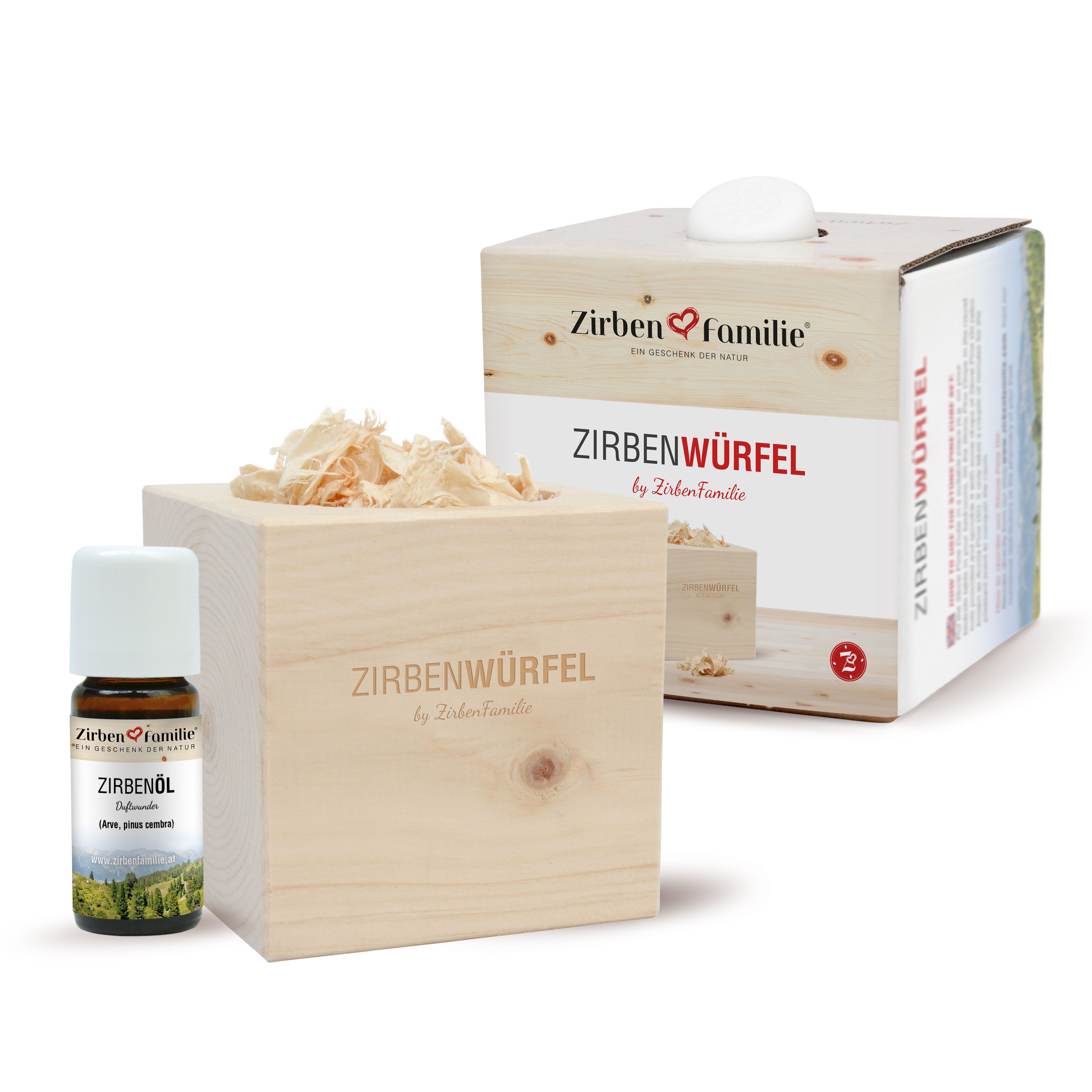 ZIRBENWÜRFEL SET -